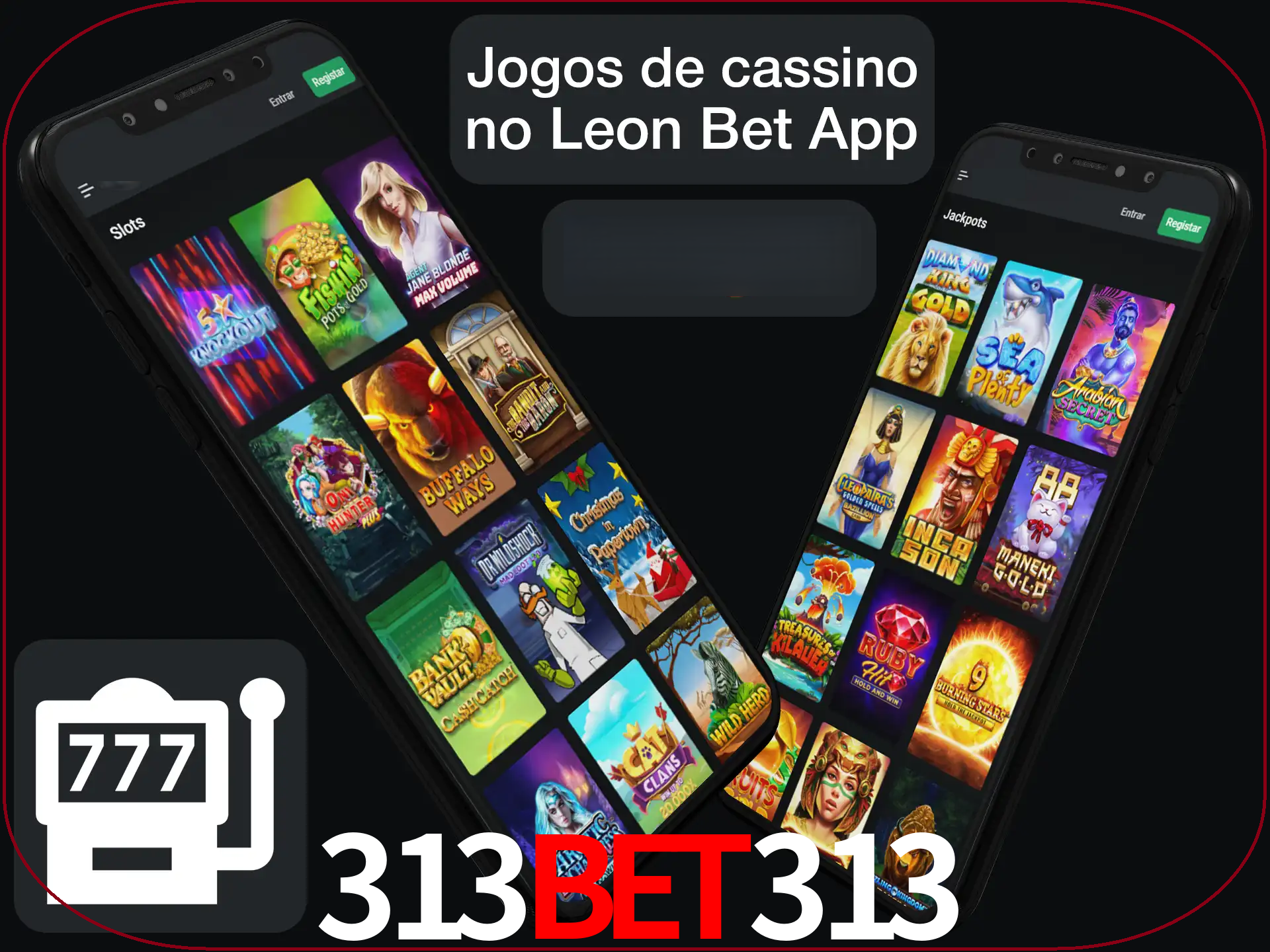 Escolha quais jogos de cassino jogar no app.
